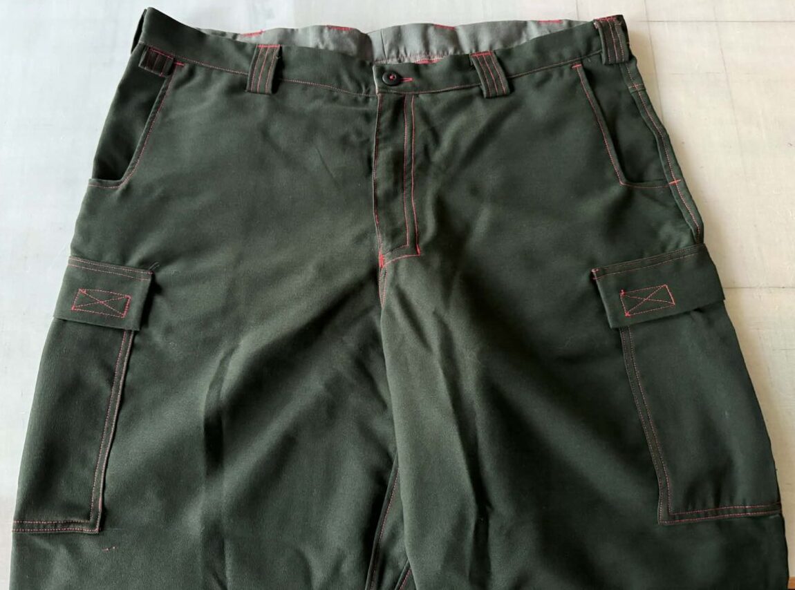 Fire-resistant work pants green
